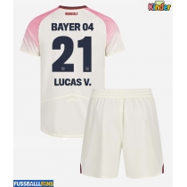 Bayer Leverkusen Lucas Vazquez #21 Auswärts Trikotsatz Kinder 2025-26 Kurzarm (+ Kurze Hosen)